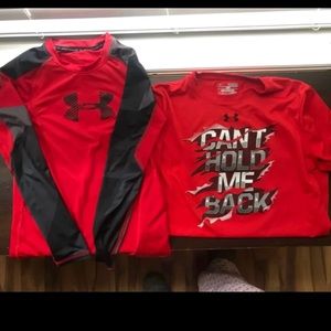 2 UA xs/8 boys shirts